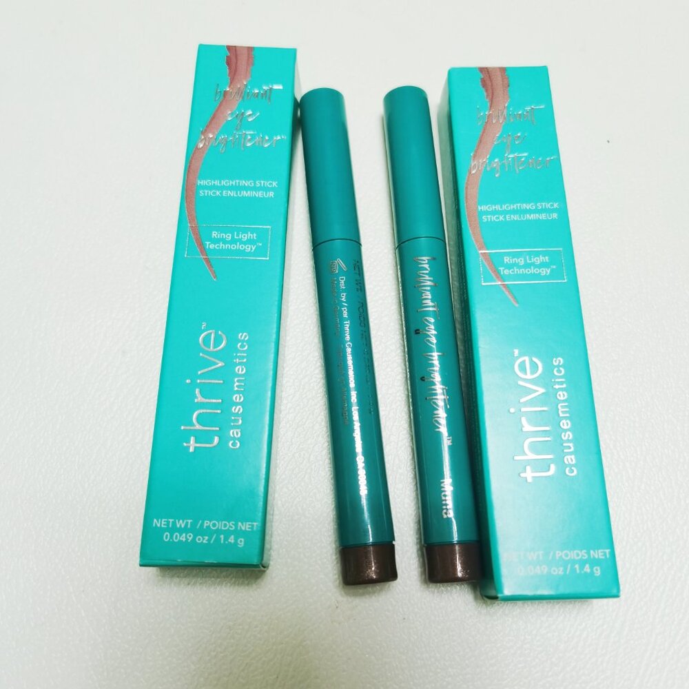 Muna/ 2pcs/Thrive Causemetics Brilliant Highlighting Stick Eye Brightener New